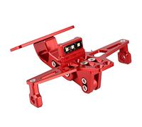 Tbest Universal Aluminum Motorcycle Rear License Plate Mount Holder with LED Light Premium Durable Tail Bracket for DIY Enthusiasts Red Color 20 X 17cm