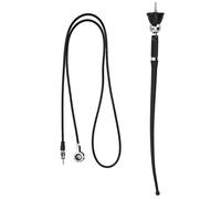 Tbest Universal Car Radio Antenna ABS Black 36cm Long Strong FM AM Signal Reception for Vehicles Boats Ships with 1. Cable and 180 Degree Rotating Base