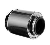 Tbest Universal Carbon Fiber Air Filter Replacement Accessories High Performance Car Cleaner for Most Vehicles Trucks SUVs Aluminum Alloy Black Color 3 Sizes L M S (Large Size 1.69 X 9.06in)