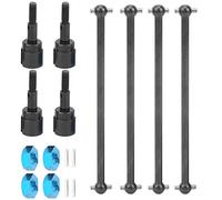 Tbest Universal Drive Shaft 5mm Wheel Hub Adapter Combiner for HSP 94111 94108 1/10 RC Car - High Performance Balanced Design Metal RC Accessories (Black)