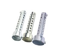 Tbest Universal Motorcycle Exhaust DB Killer, Perforated Galvanized Metal Exhaust Baffle Insert 35mm/42mm/45mm, Silver 1Pc Noise Reducer for Street Cruiser Motorbike Modification