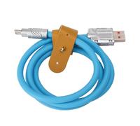 Tbest USB C Fast Charging Cable 66W Durable Liquid Silicone Thickened Type Charger Cord for Phone Power Bank Camera 1.45m 4.76ft (Blue)