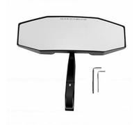 Tbest UTV Center Mirror Rear View Mirror Center Rearview Convex Shatter Proof Tempered Glass Fits 1.75in Roll Cage with ABS Housing