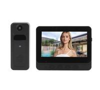 Tbest Video Doorbell System Wireless 1080P HD Night 4.3 Inch Color Screen IP65 Two Way Talk Intercom Door Phone Kit for Home Security Elderly Kids ABS Material