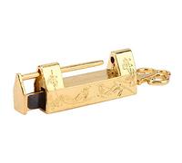 Tbest Vintage Padlock, Small Antique Lock for Furniture (Magpie Gold)