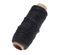 Tbest Wake Wake Sewing Thread for Leather Sewns Handicrafts 150d 50m, Wax Flat for Heavy Leather Repairs, Shoe Handicrafts and More (Black)