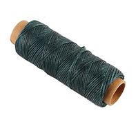 Tbest Wake Wake Sewing Thread for Leather Sewns Handicrafts 150d 50m, Wax Flat for Heavy Leather Repairs, Shoe Handicrafts and More (Dark Green)