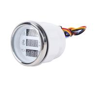 Tbest Water Temp Oil Pressure Tachometer Digital Blue Backlight Display 3 in 1 Gauge Meter for Marine Boat RV Truck Motorcycle ABS 52mm (White Dial Silver Cover)