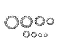 Tbest Wer Lock Wer Serrated Kit Stainl Steel,300 Pcs Serrated Lock 304 Stainl Steel Anti Loose External Gasket