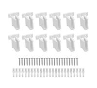 Tbest Wire Shelf End Brackets 1/2 X 1/2 X 1 5/8 Inch White Plastic | Wear Resistant Plastic, Closet Organizer, Wall Mount Storage, Cable System Fit, Support Braces And Clips