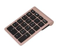 Tbest Wireless Numeric Keypad, Ergonomic Mini Keyboard (Rosy Gold)