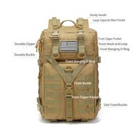 Tbest With a Large Capacity of Camping for External Hikes, weat-resistant- for Fitness Enthusiasts, Oxford Fabric Khaki 45l (#5)