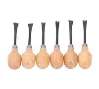 Tbest Wood Carving Chisel Set with Quenched Steel and Beech Wood Handle - Ergonomic Woodworking Tools for Sculpting, Turning, and Craft Projects