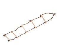 Tbest Wooden Climbing Rope Ladder for Kids Adjustable Height Children Fitness Toy Outdoor Play Equipment Home or Wood 175cm 550g
