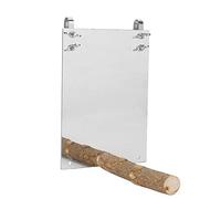 Tbest Xie Bird Mirror,Bird Cages, Ts, Houses Stainl Steel Medium Small S Mirror With Wooden Standing Rod Cage Ary