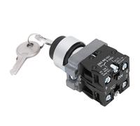Tbest ZB2 BE102 Key Lock Switch 2 Positions with Silver Contacts, High Conductivity, Modular Design, 22mm Mounting Hole for Industrial Electrical Panels