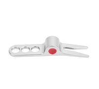 Tbest Zinc Alloy Divot Pivot Tool Premium Durable Golf Turf Repair Equipment for Putting Greens Soccer Fields Heavy Duty Zinc Alloy Construction Compact Size Easy Storage (Silver)