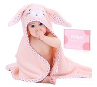 TBEZY Baby Hooded Towel with Unique Animal Design Ultra Soft Thick Cotton Bath Towel for Newborn (Bunny)