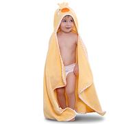 TBEZY Hooded Towel for Kids 100% Cotton Ultra Soft with Unique Animal Design Large for Infants 3-10 Years (Chick)