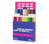 TBGENIUS 24 Colors Markers Set,Fine Point Assorted Colors Marker Set, Student Art Supplies, Journaling Drawing Tools, Study Notes Pens, Marker Set for Kids Adult Coloring