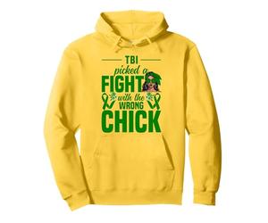 TBI Awareness Women Girls Survivor Traumatic Brain Injury Pullover Hoodie