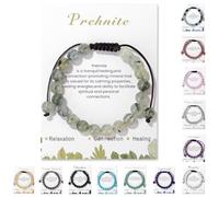 TBIBINWP Crystal Bracelet, 8mm ADJUSTABLE Stretch Natural Bead Bracelet, Birthday Valentines Mother's Father's Day Jewellery Gifts for Women Men Girl Boy