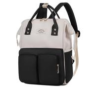 TBIBINWP Large Baby Changing Bag Backpack, 3 in 1 Diaper Changing Backpack, Nappy Bags for Mom and Dad, Multifunctional Bebe Travel Bag, Mommy Bag, Black+Off White