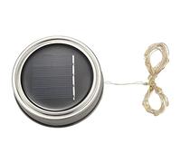 Tbkoly Solar Jar Lid Lights - 6 Pack 20 LED String Fairy Star Firefly Lids With Hangers (Jars Not Included) - Patio Garden Decor Solar Lanterns Table Lights