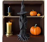 TBLMPNE Witch Statue,Halloween Witch Statue Resin Witch Figure, Faceless Ghost Sculpture,Ornament Sculpture for Halloween Home Haunted House Decor (Witch 20cm)