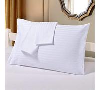 TBM 2PC Pillow Case Queen Luxury 100% Egyptian Cotton 800 Thread Count (Queen Pillowcase, White Stripe)