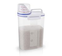 TBMax 2L/5L Food Storage Container, Small Portable Rice Container with Measuring Cup, BPA-Free Plastic Cereal Storage Container with Pour Spout for Kitchen Cabinet, 2Liter