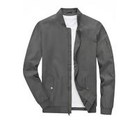 TBMPOY Men's Lightweight Bomber Jackets Light Casual Stylish Windbreaker Spring Fall Flight Golf Fashion Jacket for Men, A2-dark Grey, L