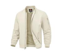 TBMPOY Men's Lightweight Bomber Jackets Light Casual Stylish Windbreaker Spring Fall Flight Golf Fashion Jacket for Men, A2-light Khaki, 3XL