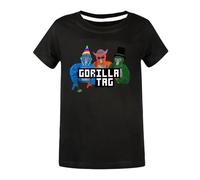 TBNRFrags Boys' Gorilla Tag Gaming T-Shirt Kids 3D Graphic Print Short Sleeve Crewneck Top Tee Red Black Sizes 4-13 Years (UK, Age, 12 Years, 13 Years, Regular, Black)