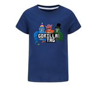 TBNRFrags Boys' Gorilla Tag Gaming T-Shirt Kids 3D Graphic Print Short Sleeve Crewneck Top Tee Red Black Sizes 4-13 Years (UK, Age, 11 Years, 12 Years, Regular, Navy)