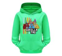 TBNRFrags Boys' Hoodies Gorilla Tag 3D Hooded Sweatshirt Kids Long Sleeve Top Cartoon Pullover with Pocket Graphics Sweatshirt (UK, Age, 9 Years, 10 Years, Regular, Green)