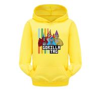 TBNRFrags Boys' Hoodies Gorilla Tag 3D Hooded Sweatshirt Kids Long Sleeve Top Cartoon Pullover with Pocket Graphics Sweatshirt (UK, Age, 9 Years, 10 Years, Regular, Yellow)