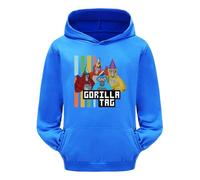 TBNRFrags Boys' Hoodies Gorilla Tag 3D Hooded Sweatshirt Kids Long Sleeve Top Cartoon Pullover with Pocket Graphics Sweatshirt (UK, Age, 7 Years, 8 Years, Regular, Blue)