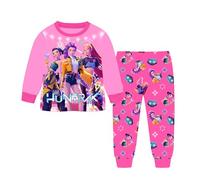 TBNRFrags Demon Hunters Girls Pajamas Set K-Pop Mira Rumi Zoey Sleepwear 100% Cotton Pyjamas Nighties Fashion Cute Kids Pjs (UK, Age, 8 Years, 9 Years, Regular, Red02)