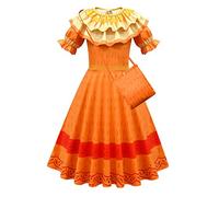 TBNRFrags Girls Princess Dress En-Canto Mirabel with Bag Cartoon Movie Chracter Costume for Toddlers Kids (3-4 Years, 80621)