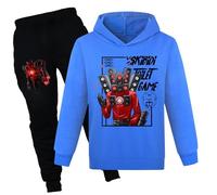 TBNRFrags Skibidi Toilet Boys Hoodies YouTube Long Clothes Set Game Kids Pullover Sweatshirt Cotton Black Hoodie And Pants (UK, Age, 6 Years, 7 Years, Regular, Blue)