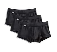 TBó Men's Trunk 3-Pack - The Most Comfortable Viscose Derived from Bamboo Underwear Breathable Microfiber, Black, L