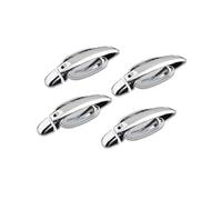 Tbobavff car Sliding Outer Handle for A1 2010-2017 Glossy Black Chrome Car Door Handle Cover Sticker Styling Auto Accessories Chrome Outer Door Handle(Silver Handle-Bowl)