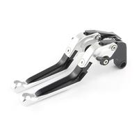 Tbobavff Motorcycle Handlebar Brake Lever for Aprilia for Tuono 1000 / R for Fighter 2002-2010 for Dorsoduro 1200 2010-201 Motorcycle Brake Clutch Levers Brake Clutch Lever(Black and Silver)