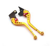 Tbobavff Motorcycle Handlebar Brake Lever for CBF125 for Stunner 2009-14, for CBR125R 2004-15 Brake Clutch Levers Motorcycle Adjustable Accessories CNC Aluminum Brake Clutch Lever(Long Yellow)