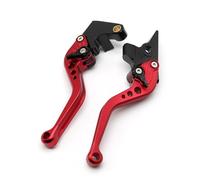 Tbobavff Motorcycle Handlebar Brake Lever for TVS for Apache RR 310 2018 2019 2020 Short/Long Brake Clutch Levers Motorcycle Accessories Adjustable CNC Aluminum Brake Clutch Lever(Short red)