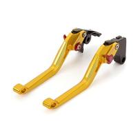 Tbobavff Motorcycle Handlebar Brake Lever for YZF600R for Thundercat 1999-2007 Aluminum CNC Short Long Adjustable 3D Motorcycle Brake Clutch Levers Handle Set Brake Clutch Lever(Long Yellow)