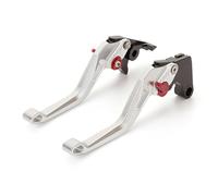 Tbobavff Motorcycle Handlebar Brake Lever for YZF600R for Thundercat 1999-2007 Aluminum CNC Short Long Adjustable 3D Motorcycle Brake Clutch Levers Handle Set Brake Clutch Lever(Long Silver)