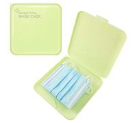 TBOC Case for Mask - Square Slim Box [Green] Storage of Masks Portable Hard Plastic Organiser for Disposable Masks Lightweight and Reusable to Protect Against Dirt and Dust