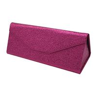TBOC Folding Eyewear Case for Sunglasses - Hard Shell [Triangle] Bag with [Magnetic Lock] Lining for Reading Glasses Sport Glasses Large Modern Lightweight Design Car Bag Unisex Men Women, Fuchsia